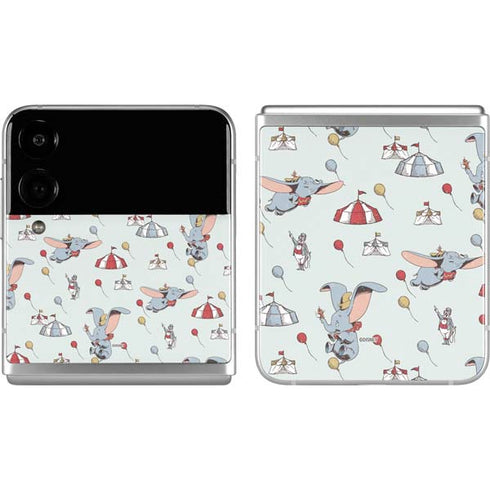 Disney Dumbo Vintage Pattern Galaxy Z Flip4 5G Skin